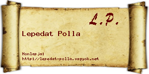 Lepedat Polla névjegykártya
